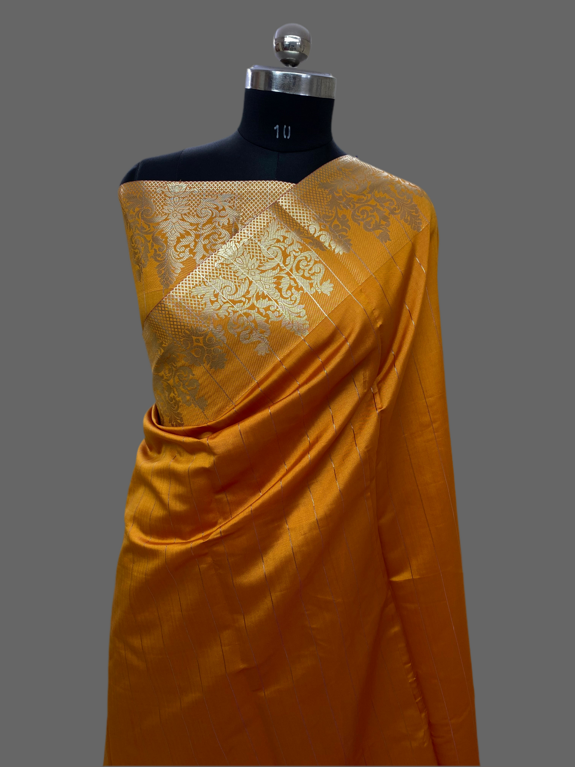 Mustered Warm Silk Banarasi Saree