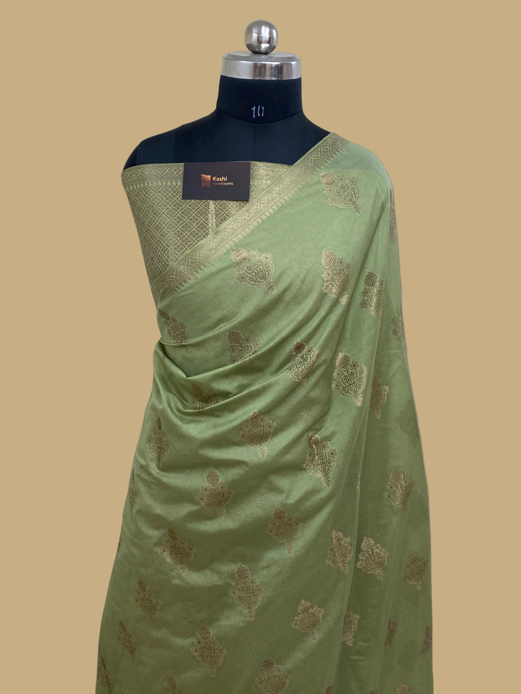Pista Georgette silk banarasi saree