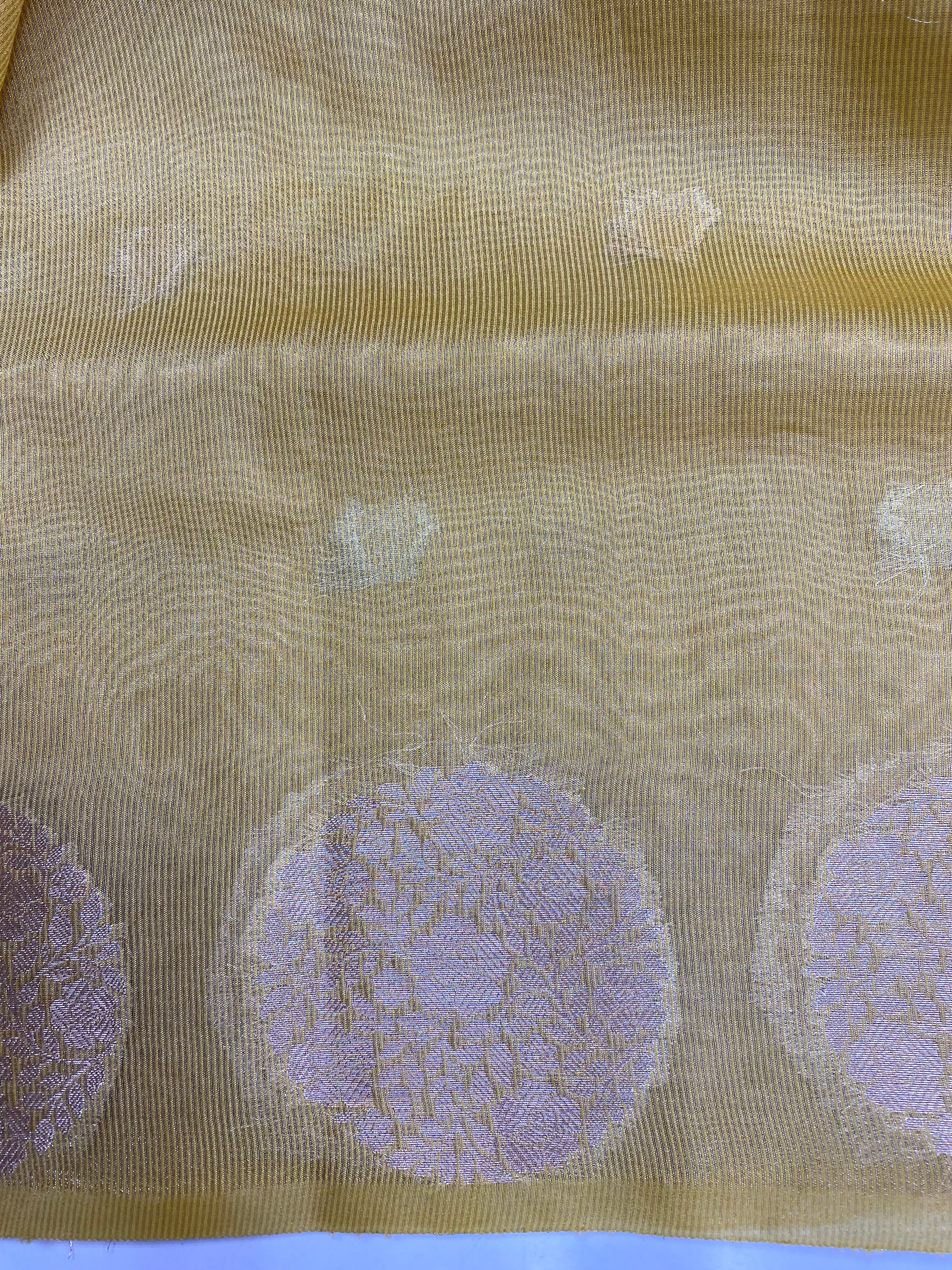 Yellow Tissue Silk Banarasi Saree