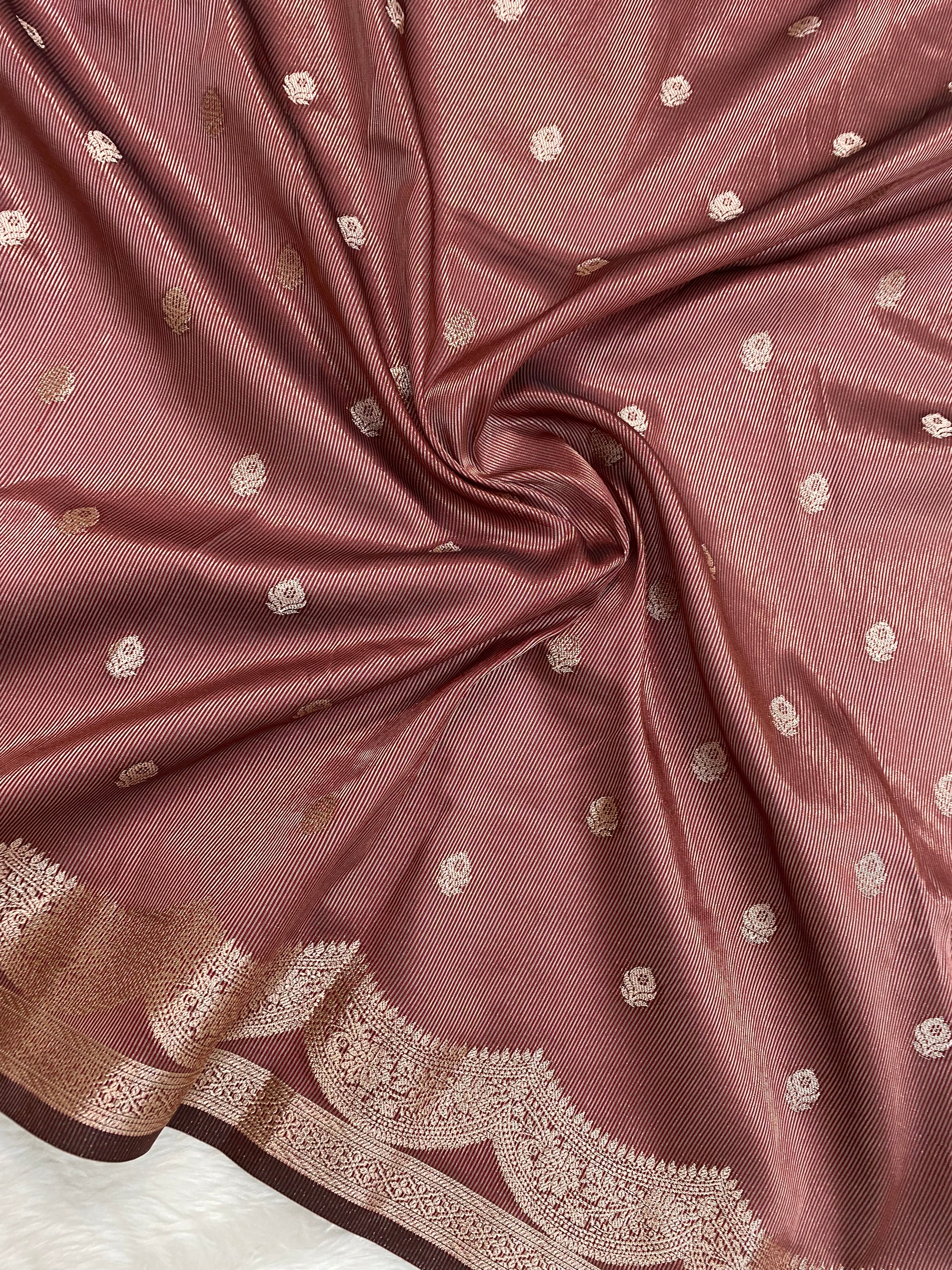 Maroon Soft Silk Banarasi Saree