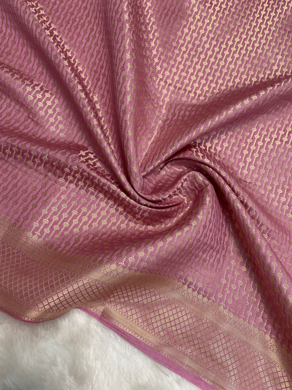 100% Pure chinya banarasi saree in wine colour
