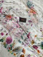 Semi silk digital print Banarasi saree
