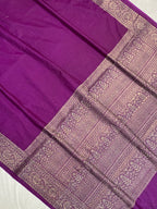 Magenta Georgette Saree with Antique Zari Border