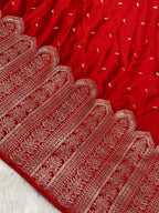Red Color Mashru Silk Banarasi Saree