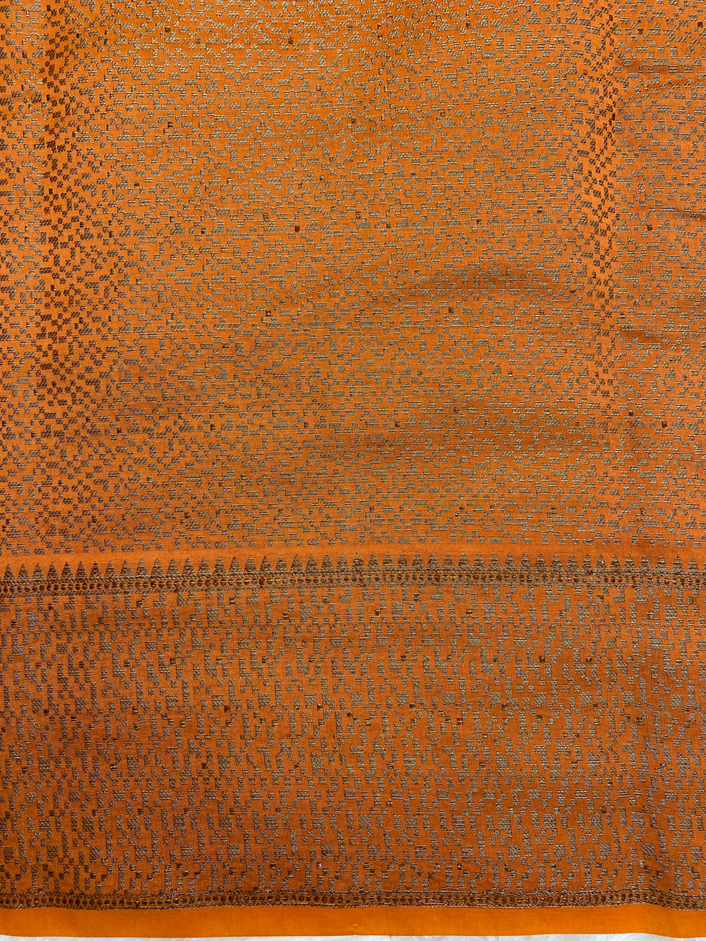 Red Orange viscose Silk Banarasi Saree