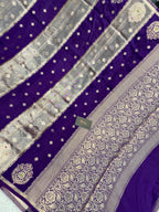 Purple tissue silk Banarasi saree