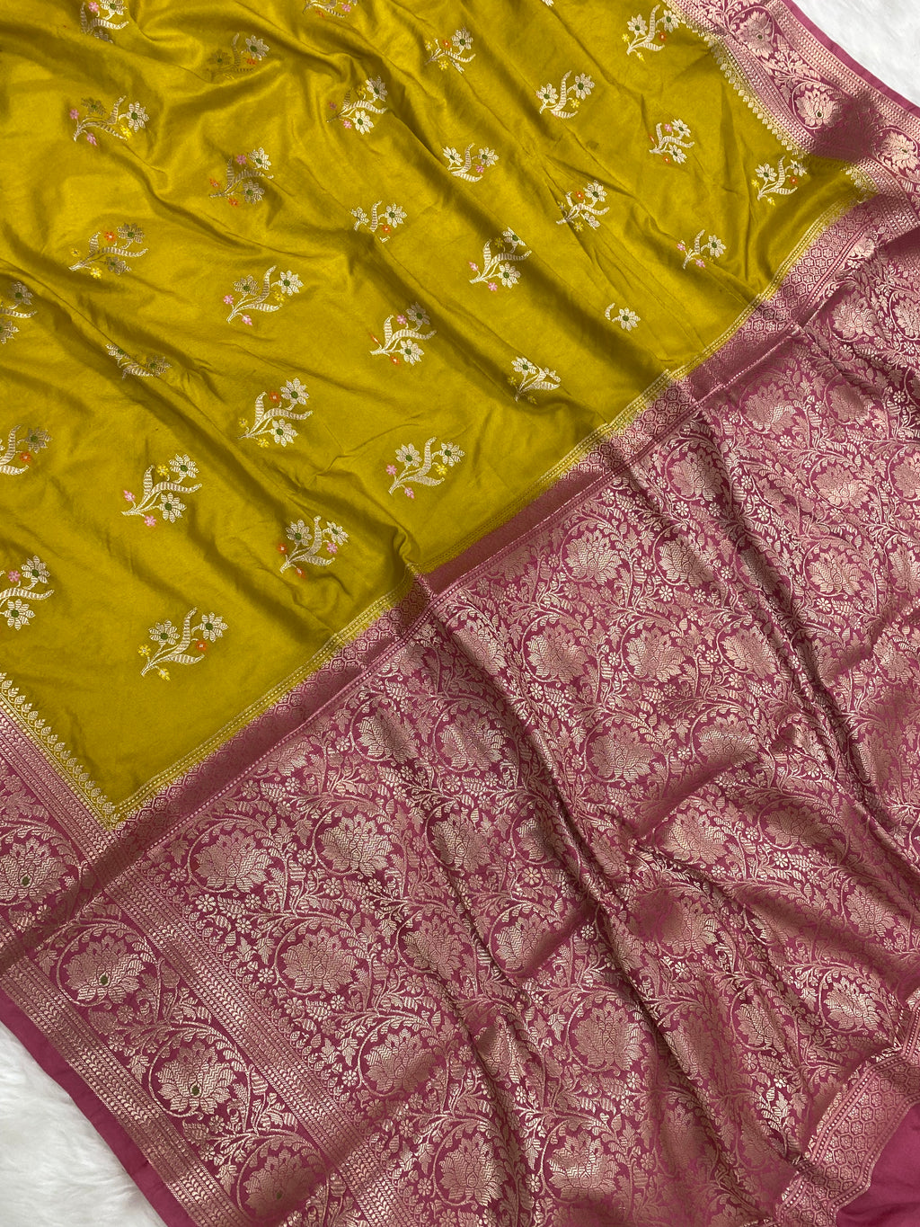 Dev Das Color Katan Silk Banarasi Saree