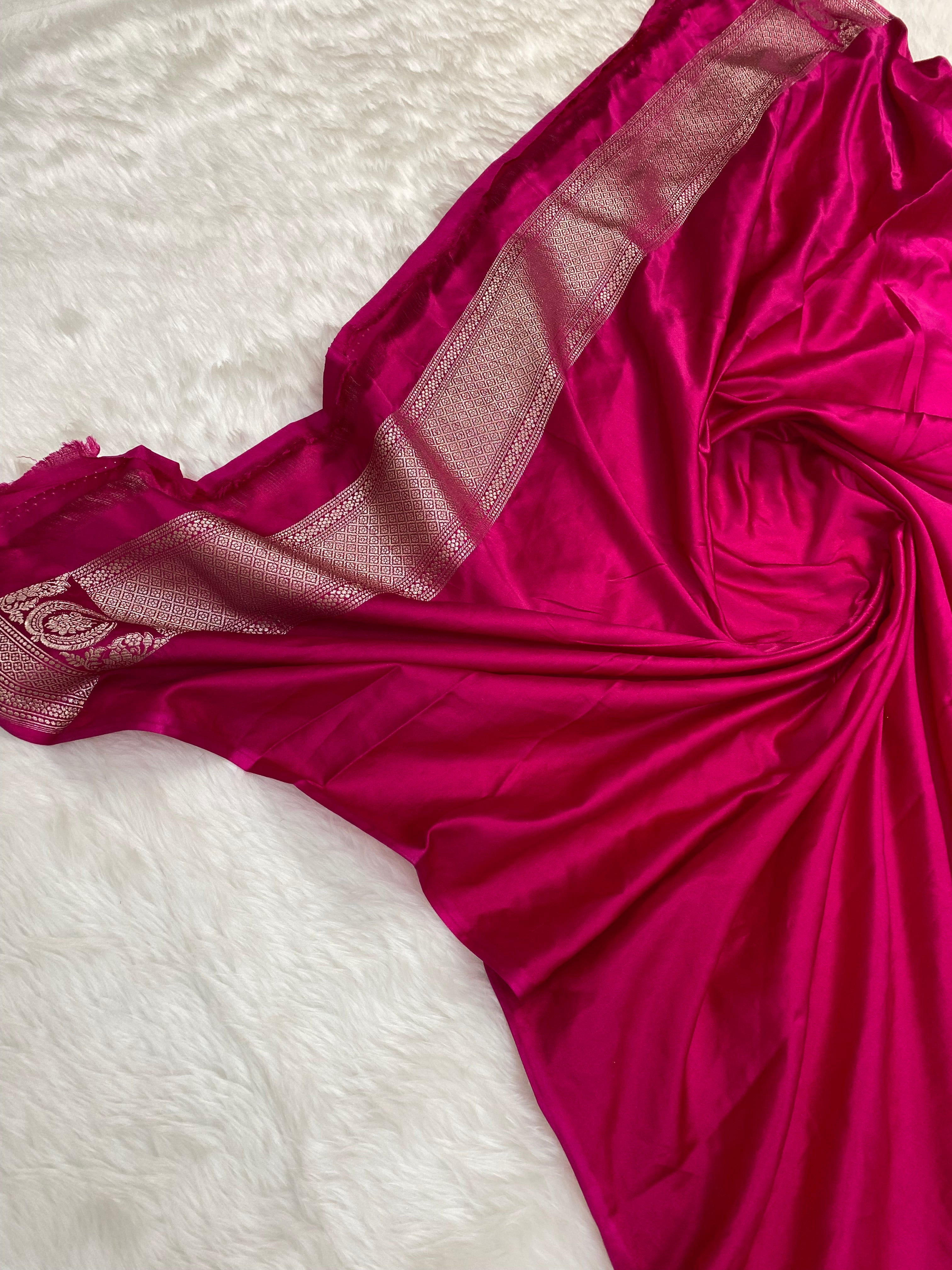 Rani Mashru Silk Banarasi Saree