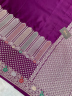 Magenta Mashru Silk Banarasi Saree
