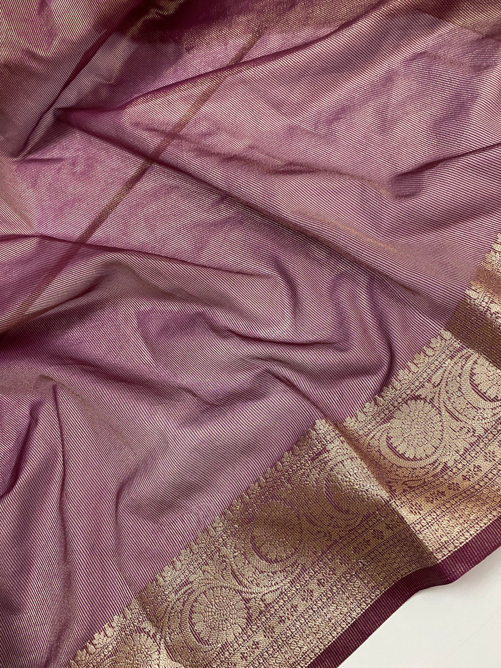 Wine Tissue Silk Banarasi Saree