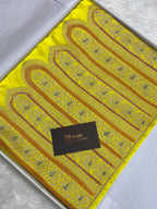 Light yellow mashru silk banarasi saree