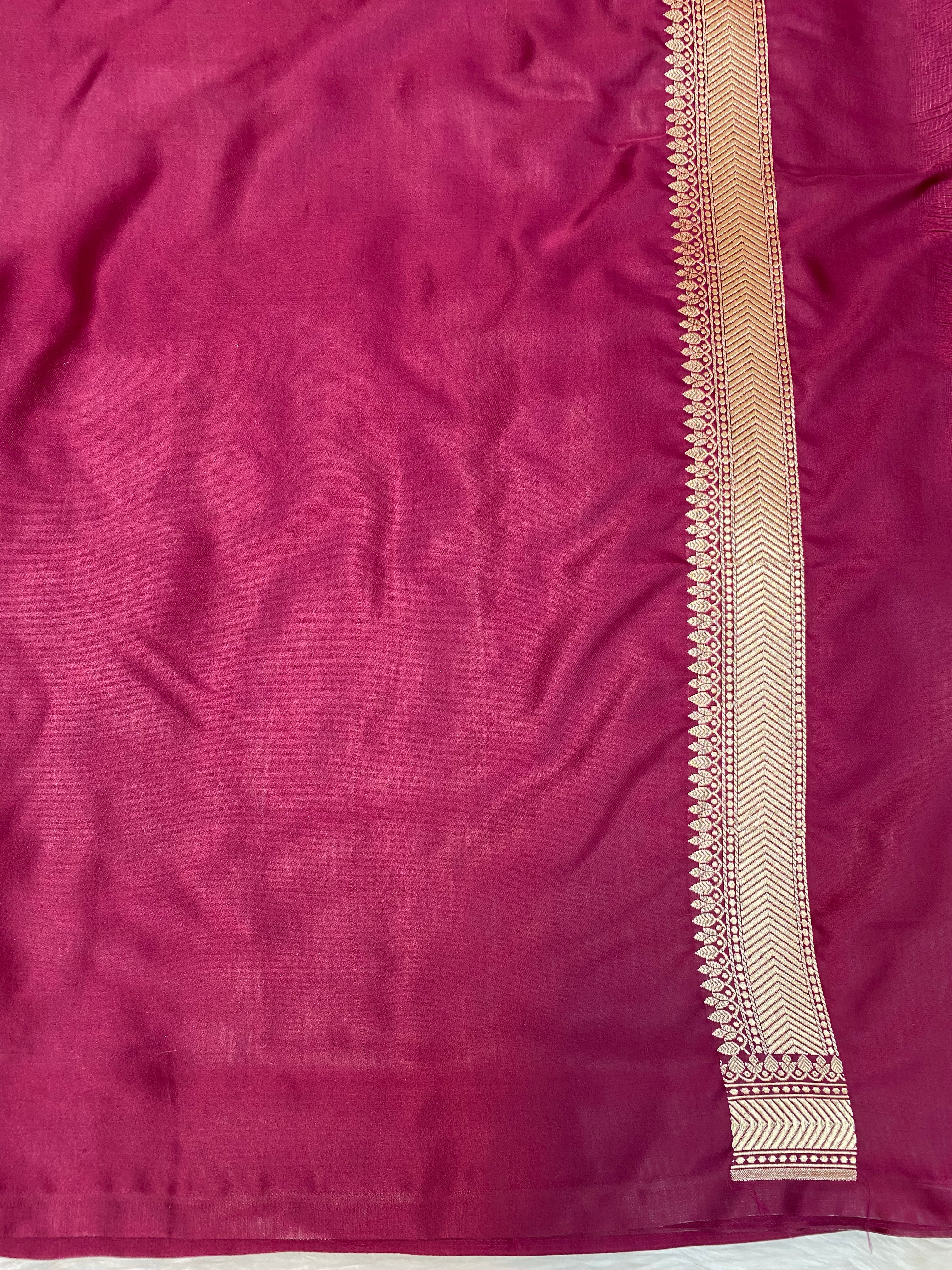 Wine mashru silk banarasi saree