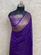 Purple semi Georgette anarasi saree