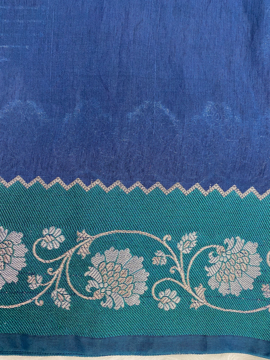 Jerman Blue Viscose Banarasi Saree