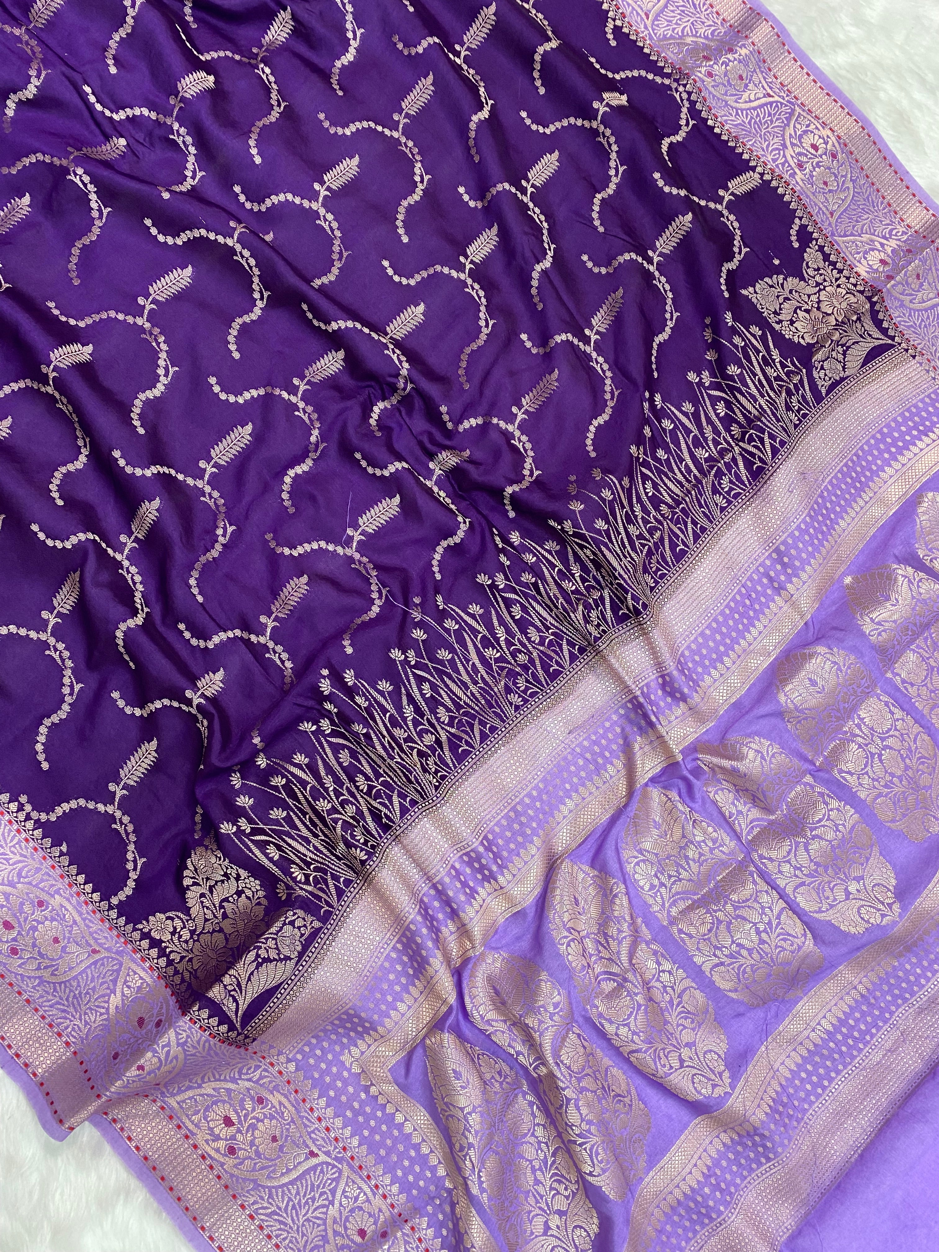 Majenta Raw Mango Banarasi Saree
