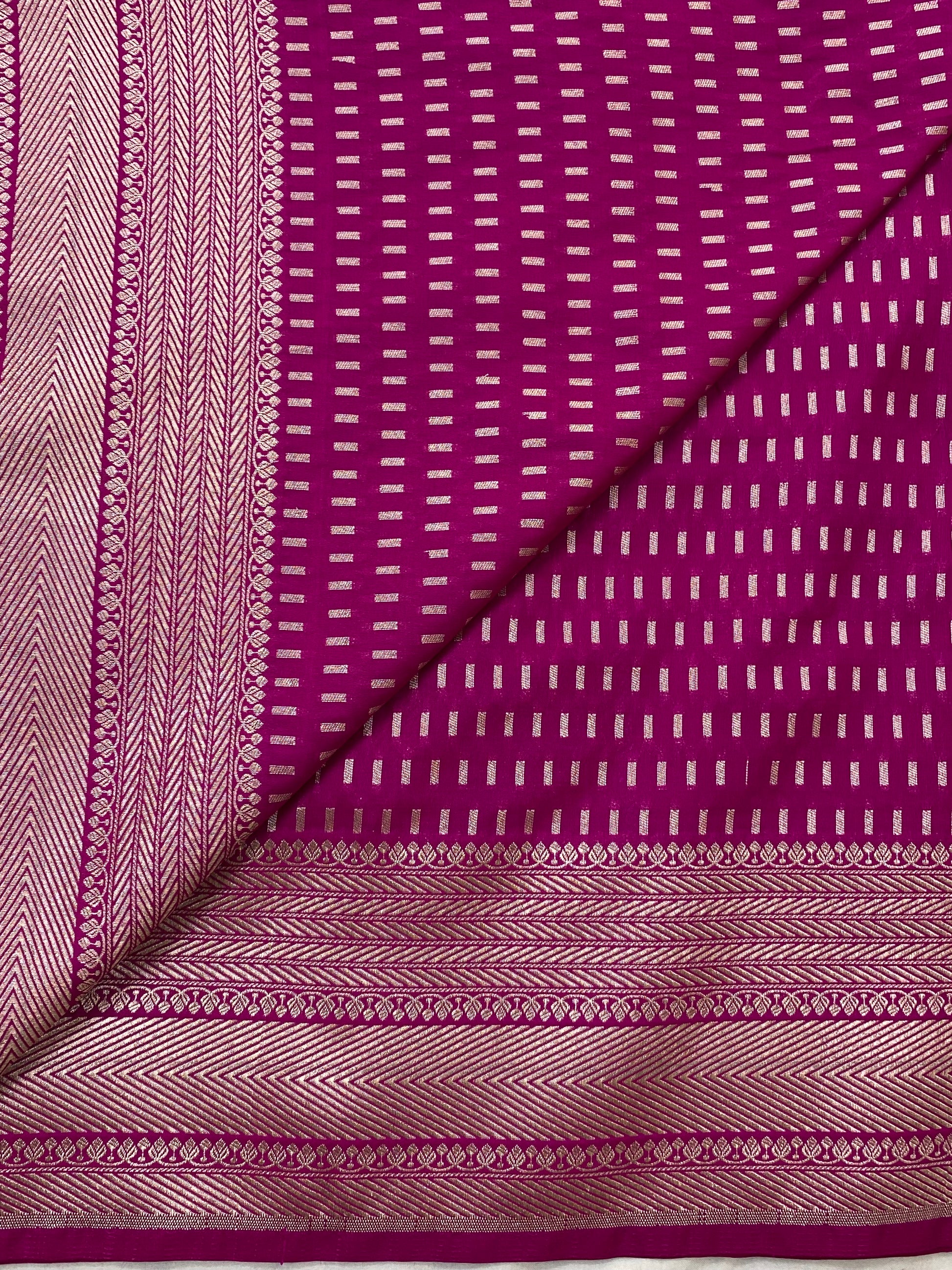 Semi Katan Alfi Buta Banarasi Saree