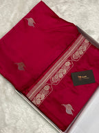 Rani pink mashru silk banarasi saree