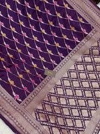 Purple Mashru Silk Banarasi Saree