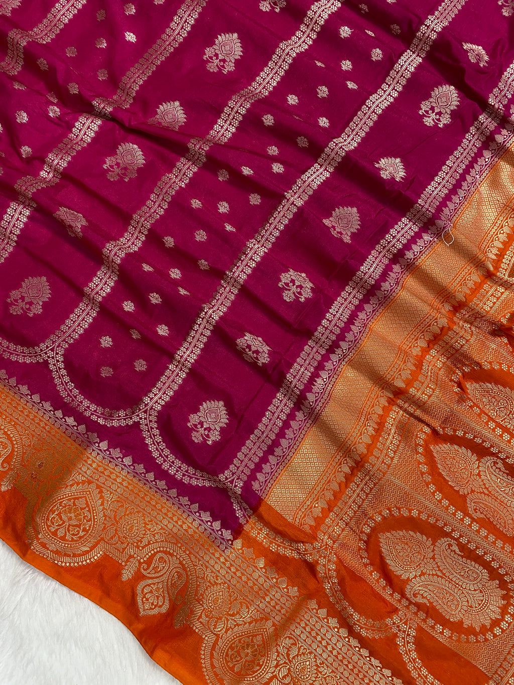 Rani Katan Silk Banarasi Saree