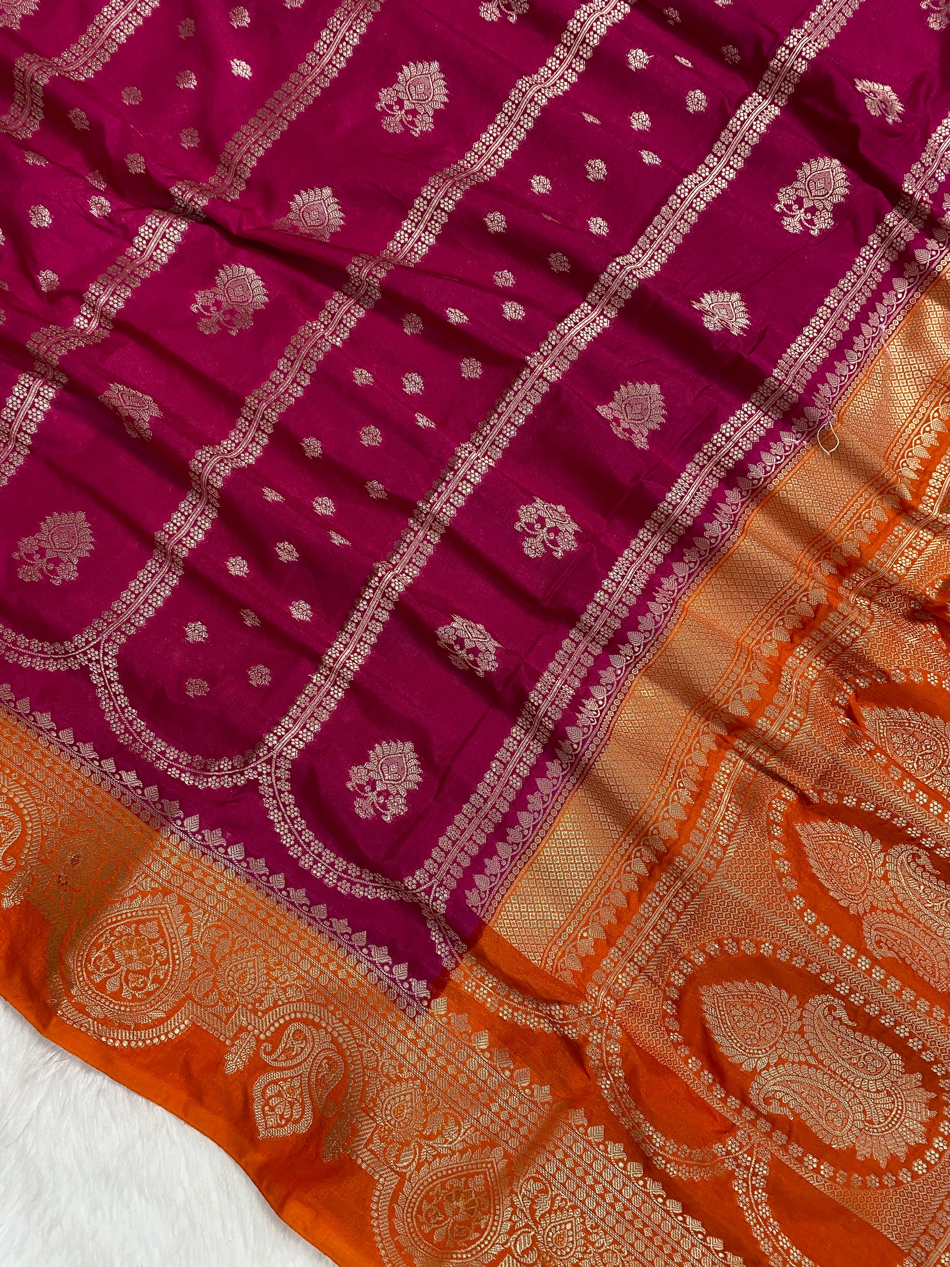 Rani Katan Silk Banarasi Saree
