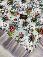 Semi silk digital print Banarasi saree