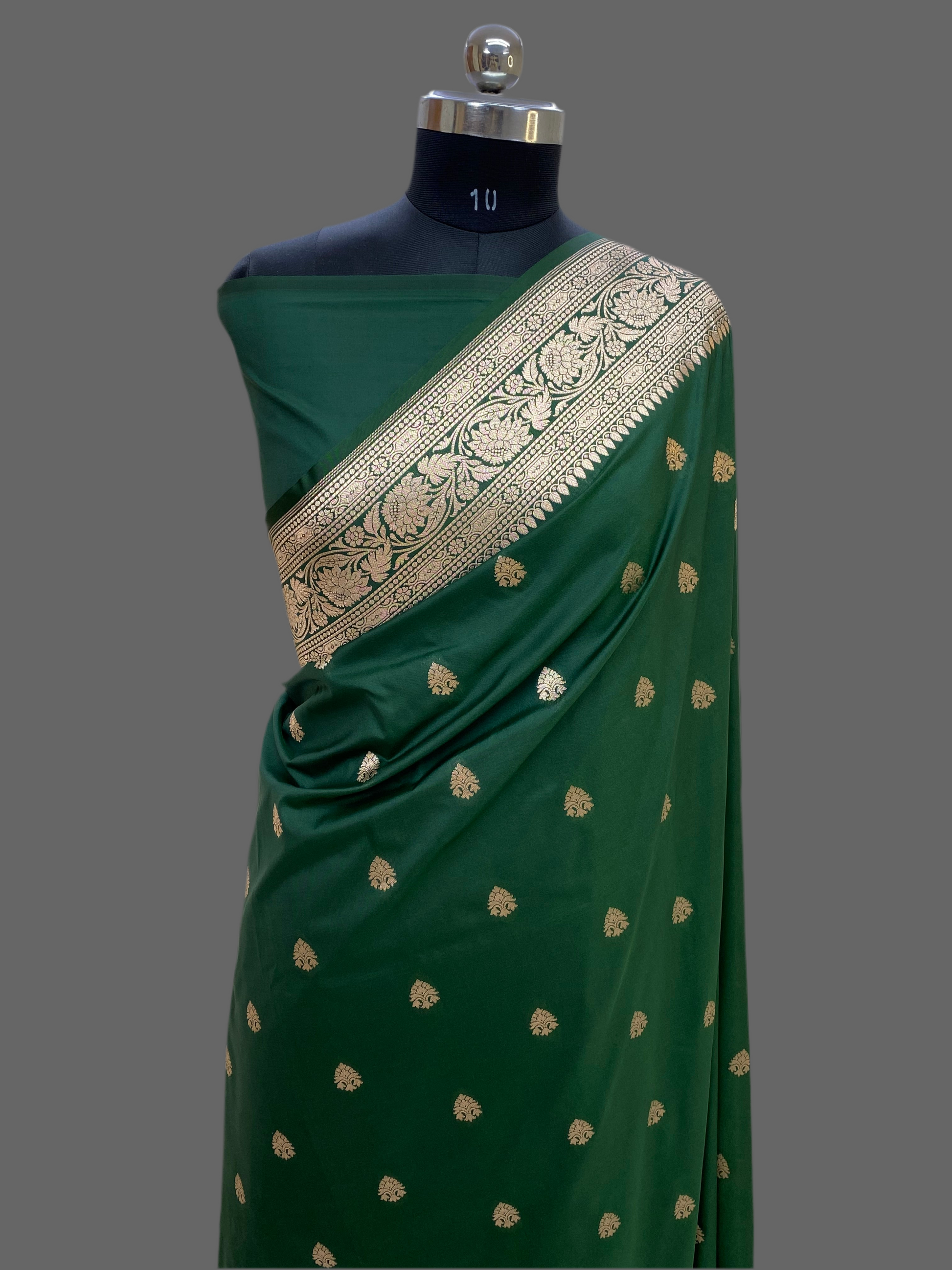 Mashru silk Green tone Banarasi Saree