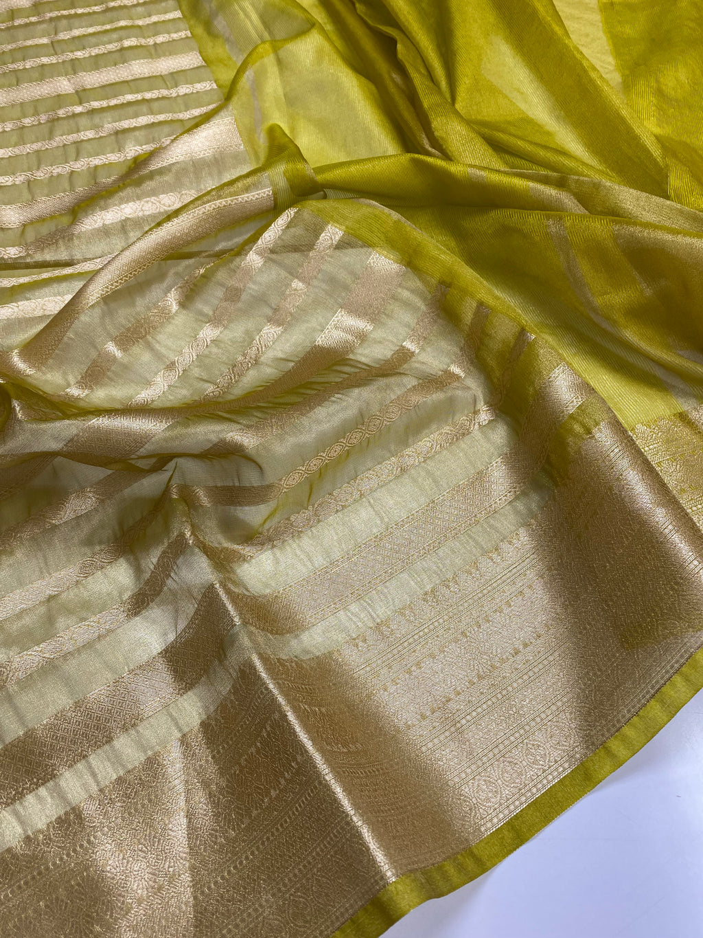 Mahendi Tissue Silk Banarasi Saree