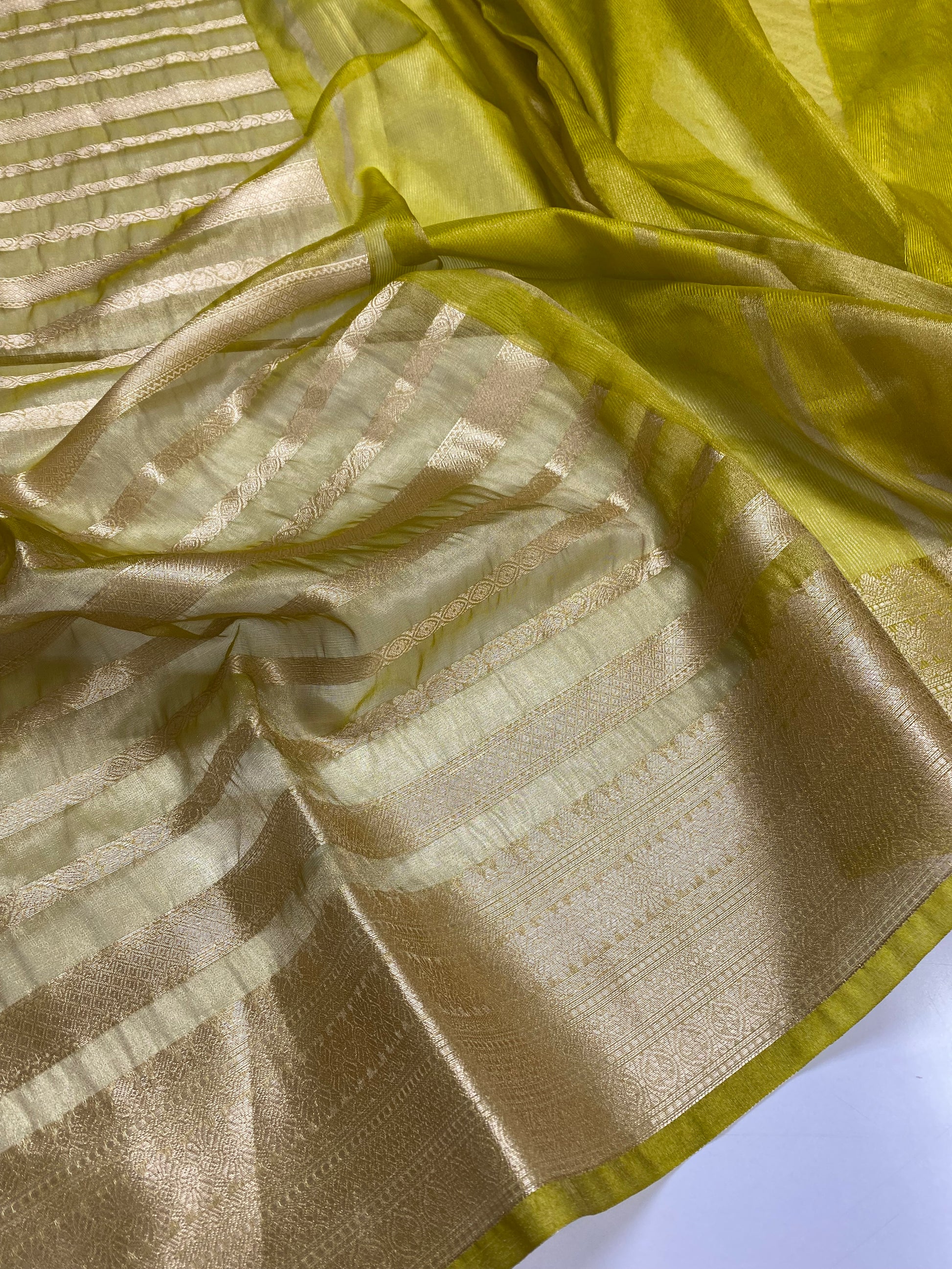 Mahendi Tissue Silk Banarasi Saree