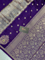 Purple tissue silk Banarasi saree