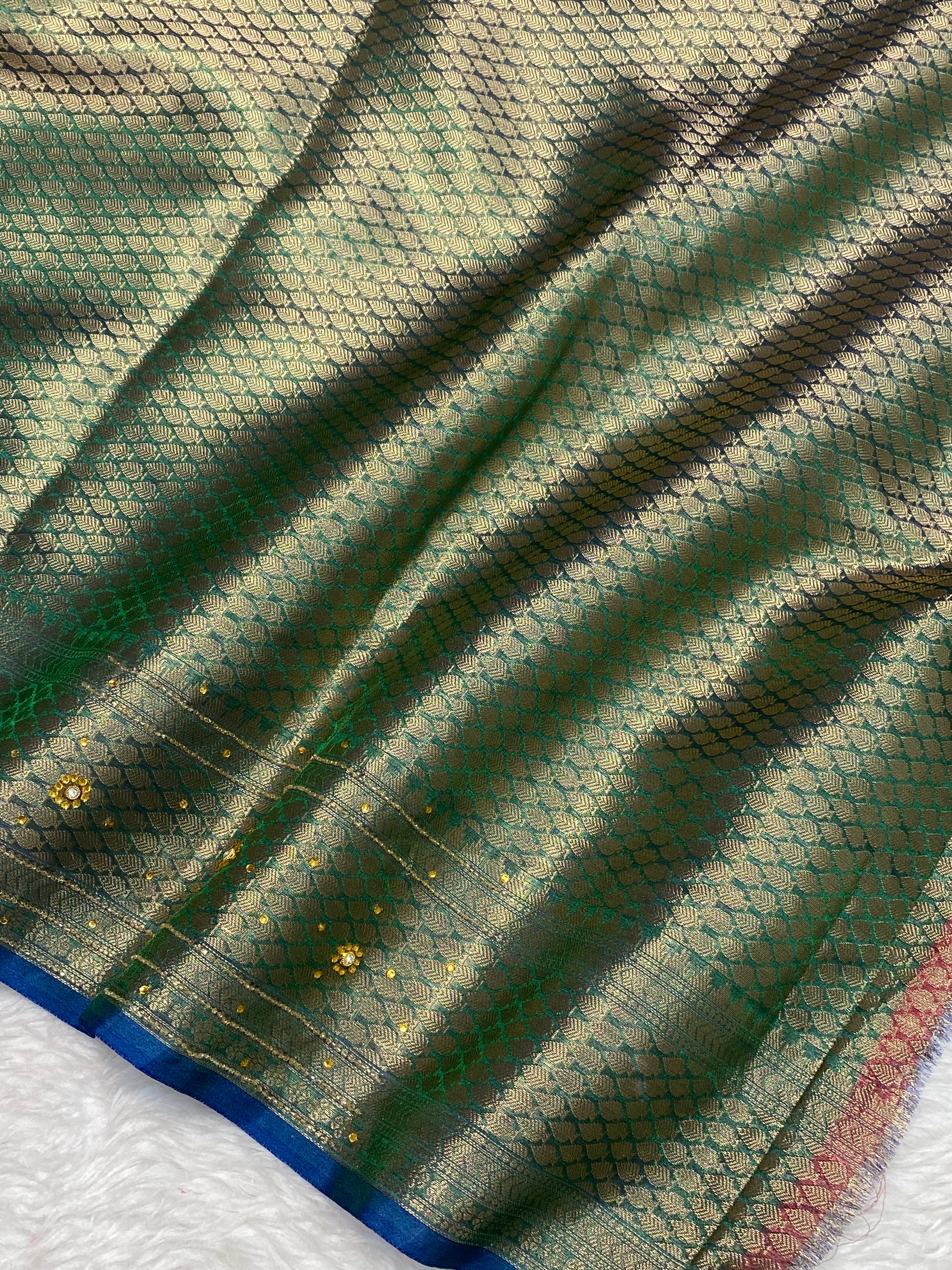New Tissue Banarasi Saree with Beautiful Handwork ✨