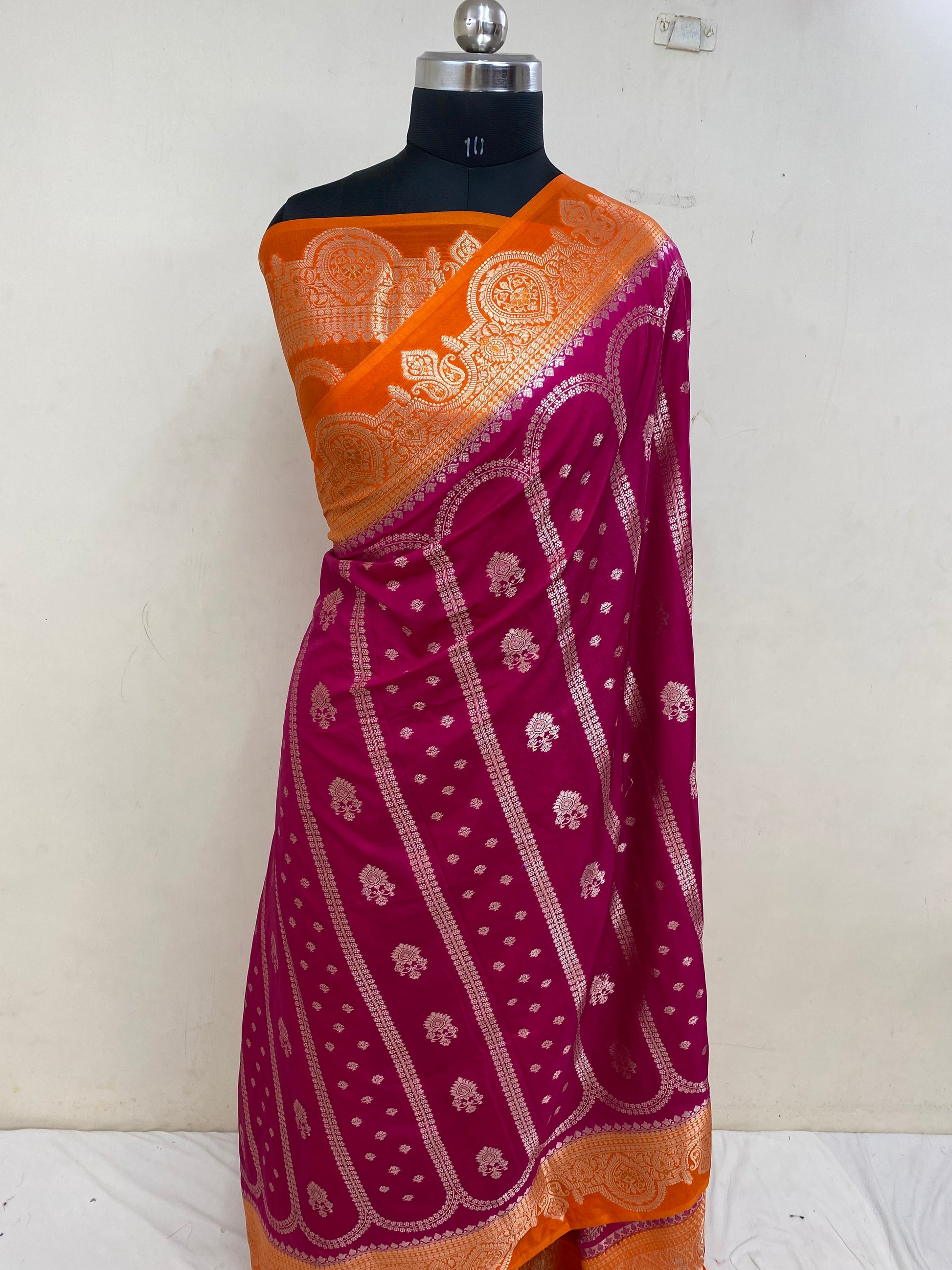Rani Katan Silk Banarasi Saree
