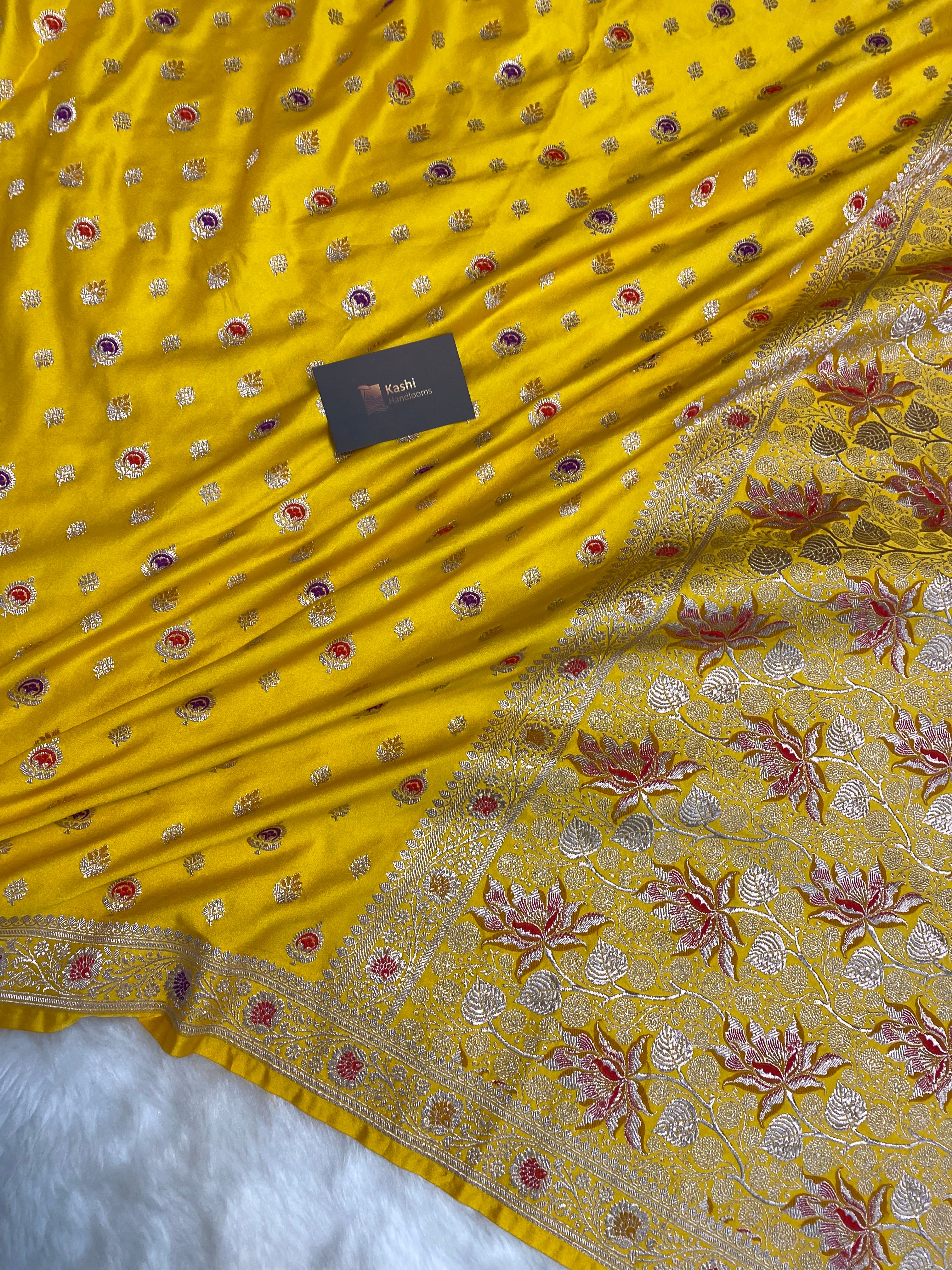 Haldi special mashru silk saree