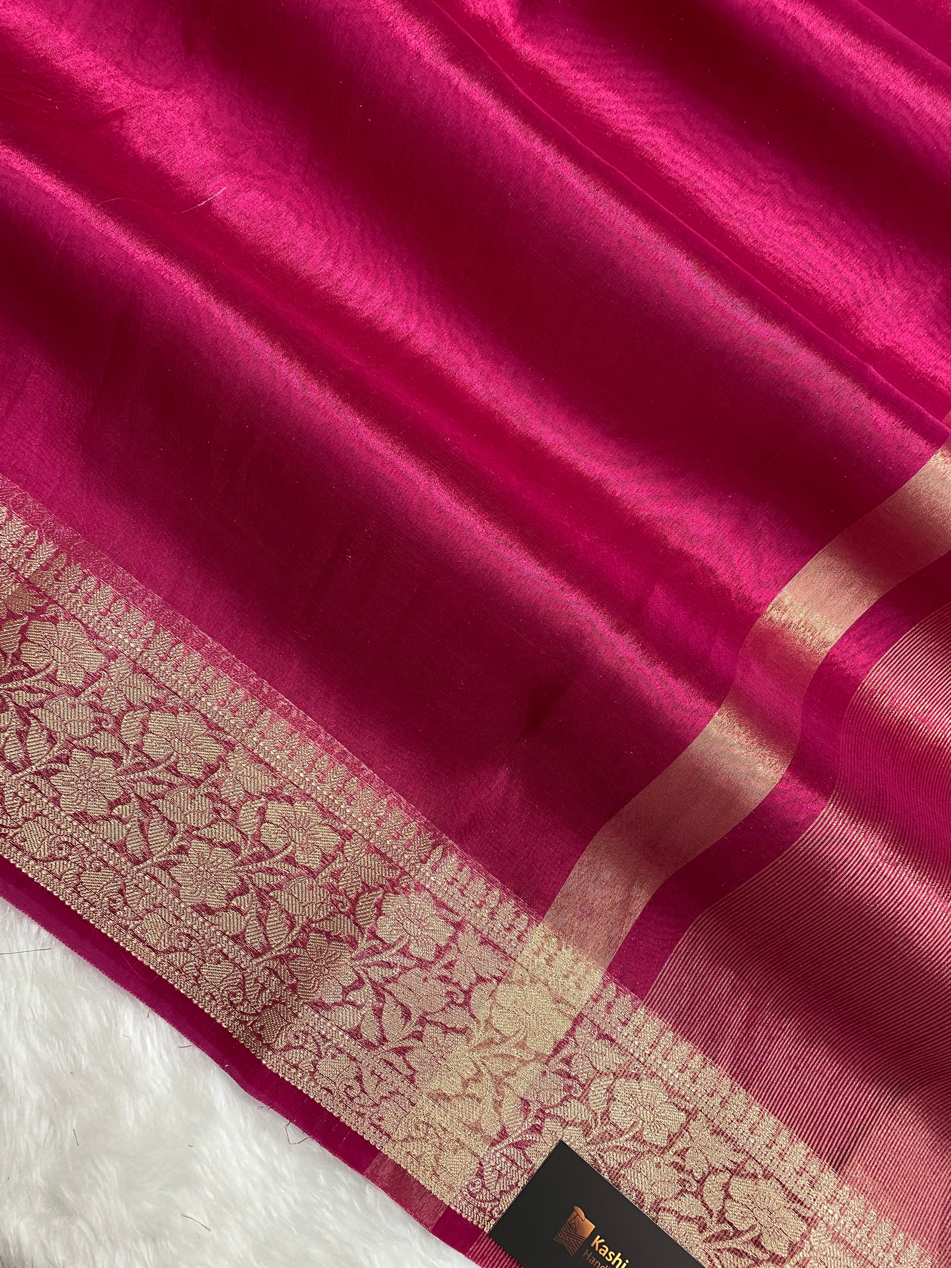 Rani tissue silk banarasi saree