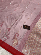Light Pich Mashru Silk Banarasi Saree