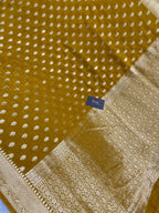 Mehendi Function Special Pure Resham Finish Fabric Banarasi Saree