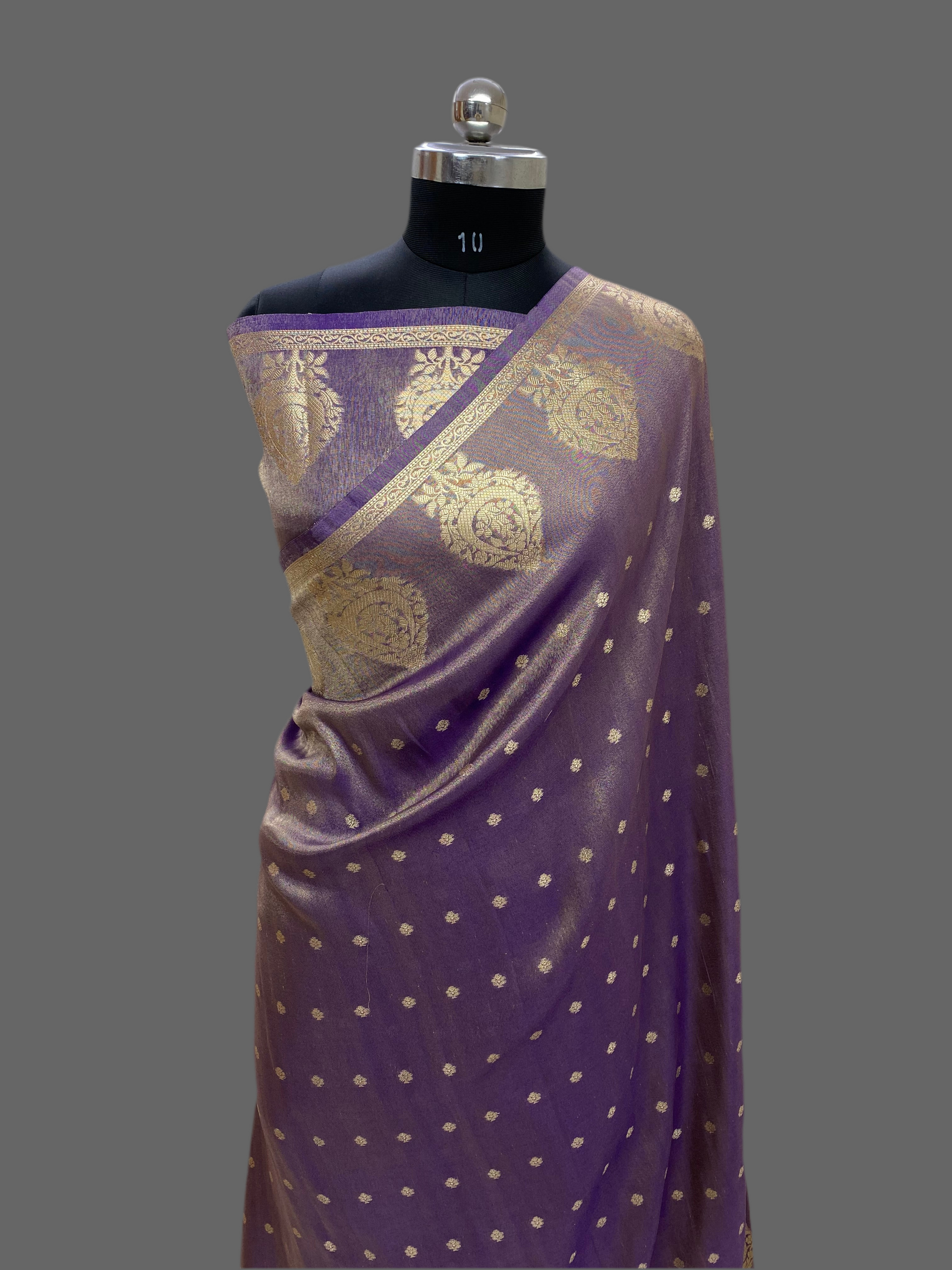 Semi Tissue Border Buti Banarasi Saree