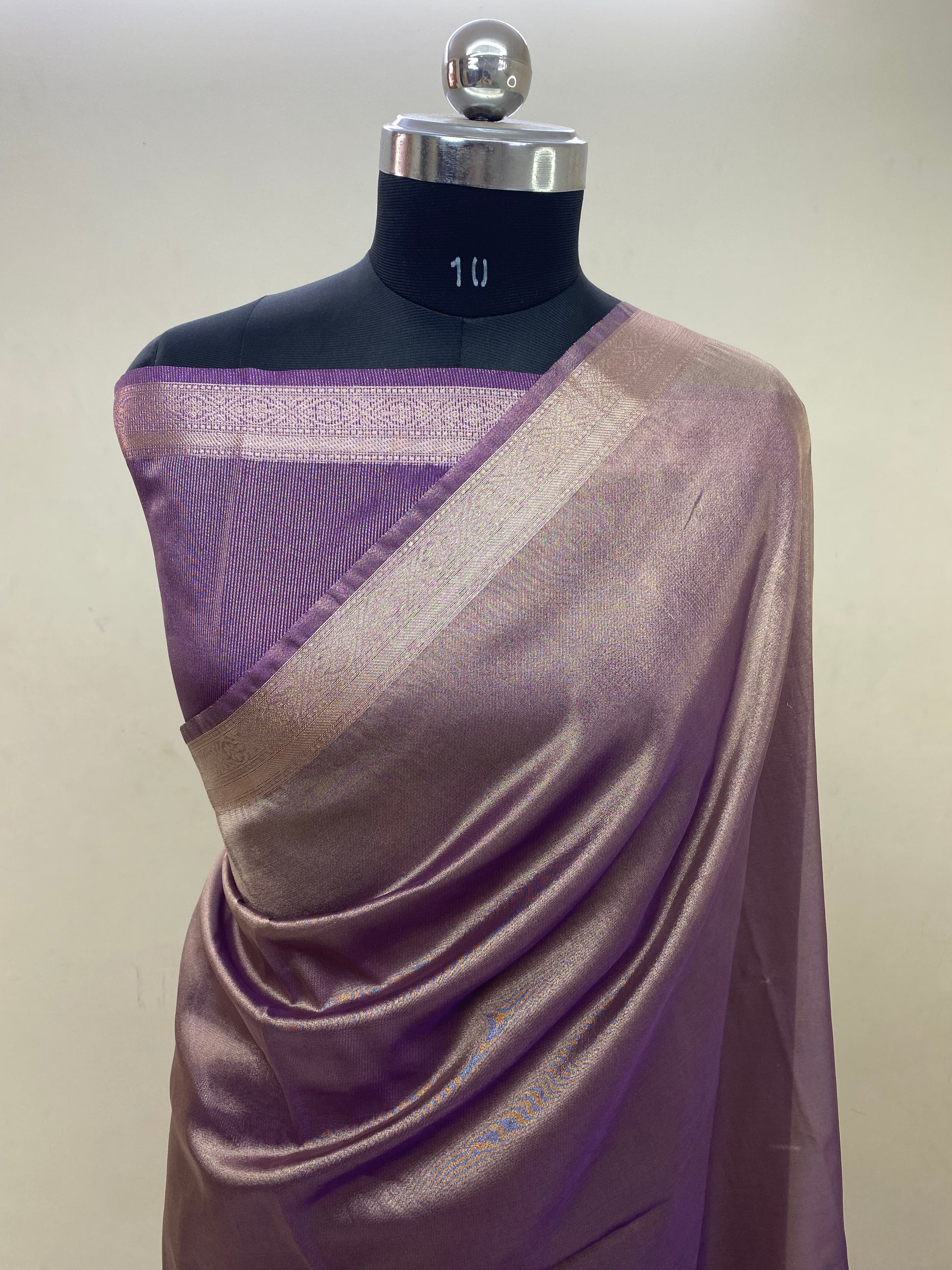 Magenta Tissue Silk Banarasi Saree