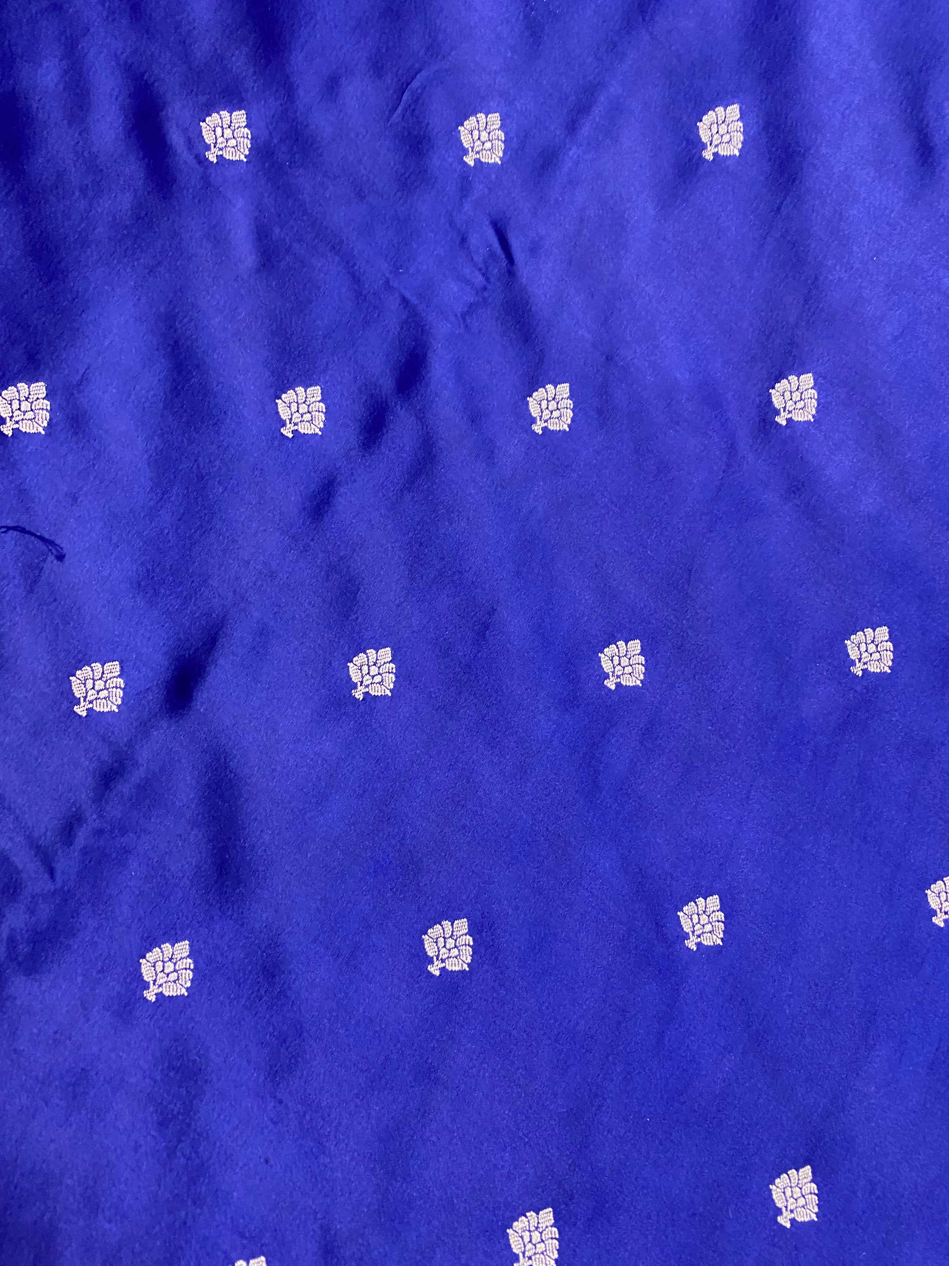 Sangeet Special Navy Blue Mashru Silk Banarasi Saree