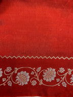 Red mul cotton silk minakari Banarasi Saree