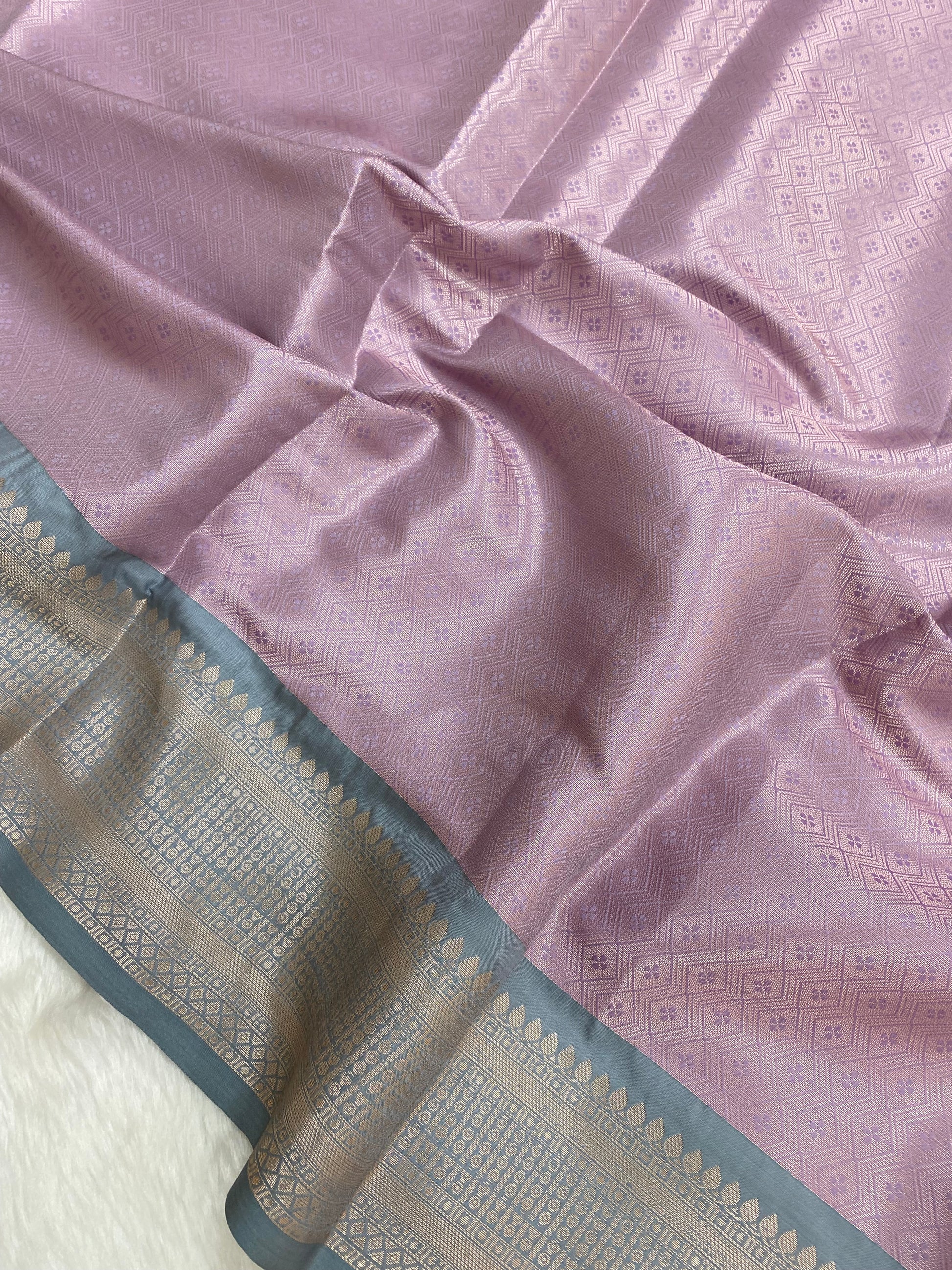 Pink Kubera Pattu Tissue Silk Banarasi Saree