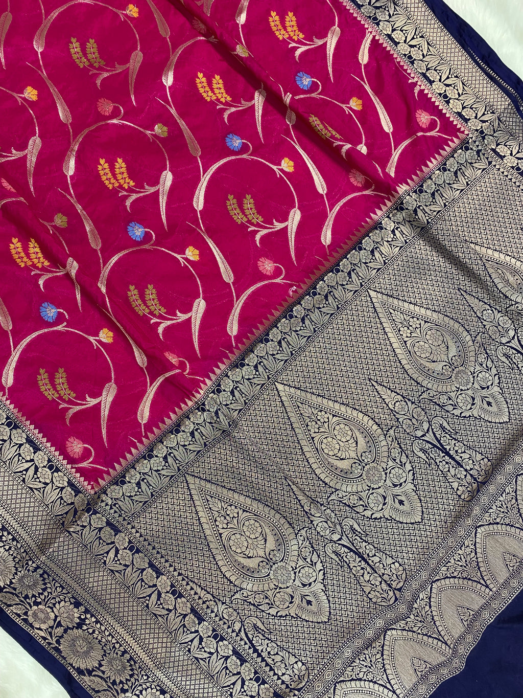 Rani Katan Silk Banarasi Saree