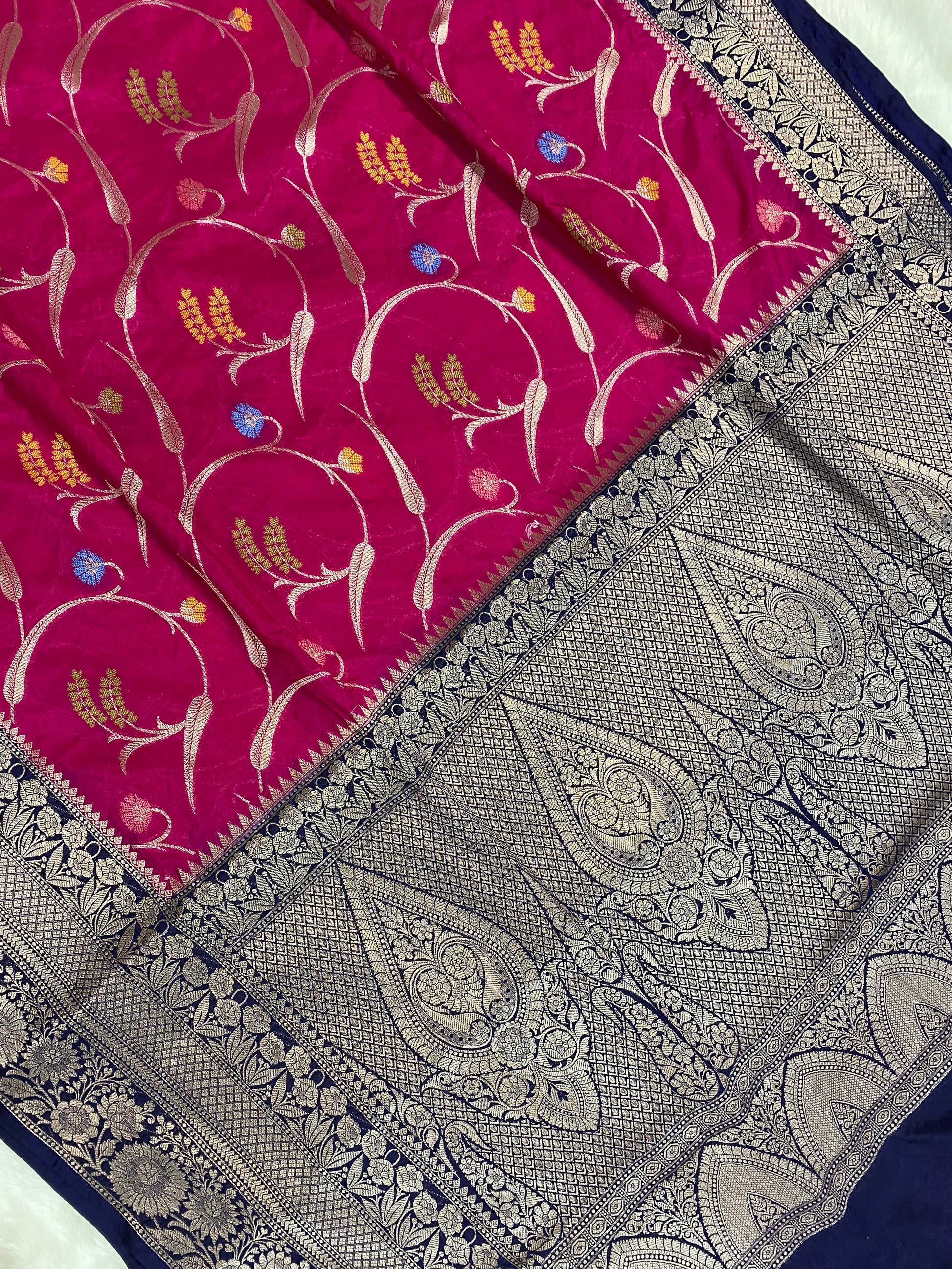 Rani Katan Silk Banarasi Saree
