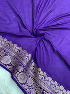 Pista Color monga Silk Banarasi Saree