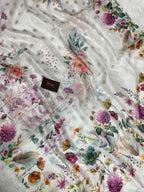 Semi silk digital print Banarasi saree