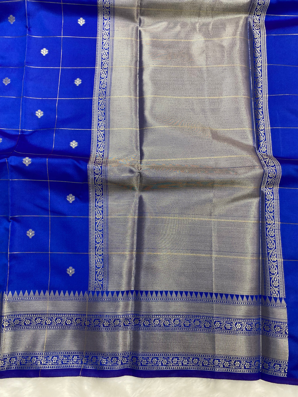 Royal Blue Tissue Silk Banarasi Saree