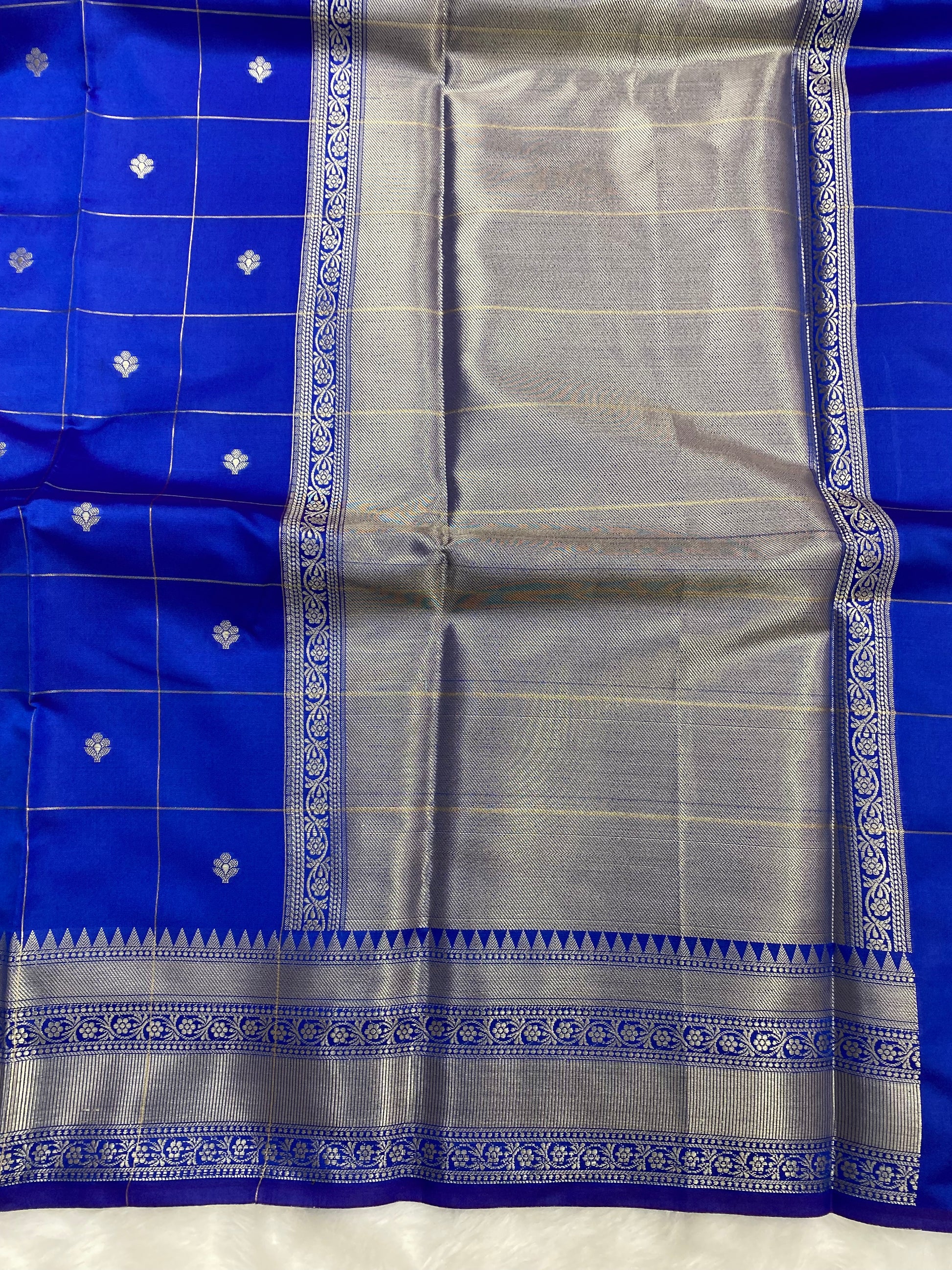 Royal Blue Tissue Silk Banarasi Saree