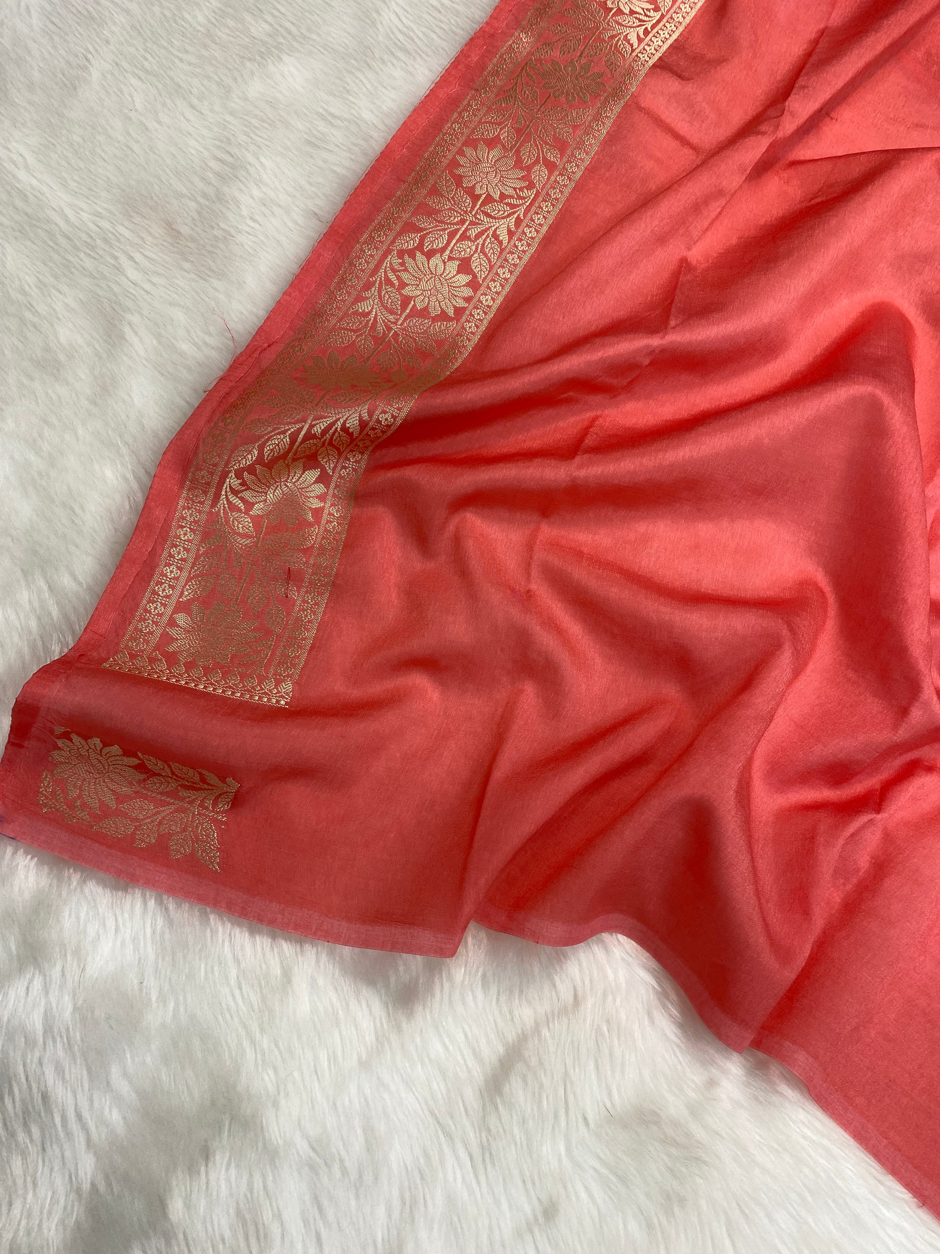 Wine Mango silk cotton Banarasi Saree