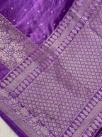 Lavender colour mashru silk banarasi saree
