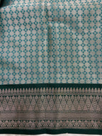 Aqua Blue Brocade Tissue Silk Banarasi Saree