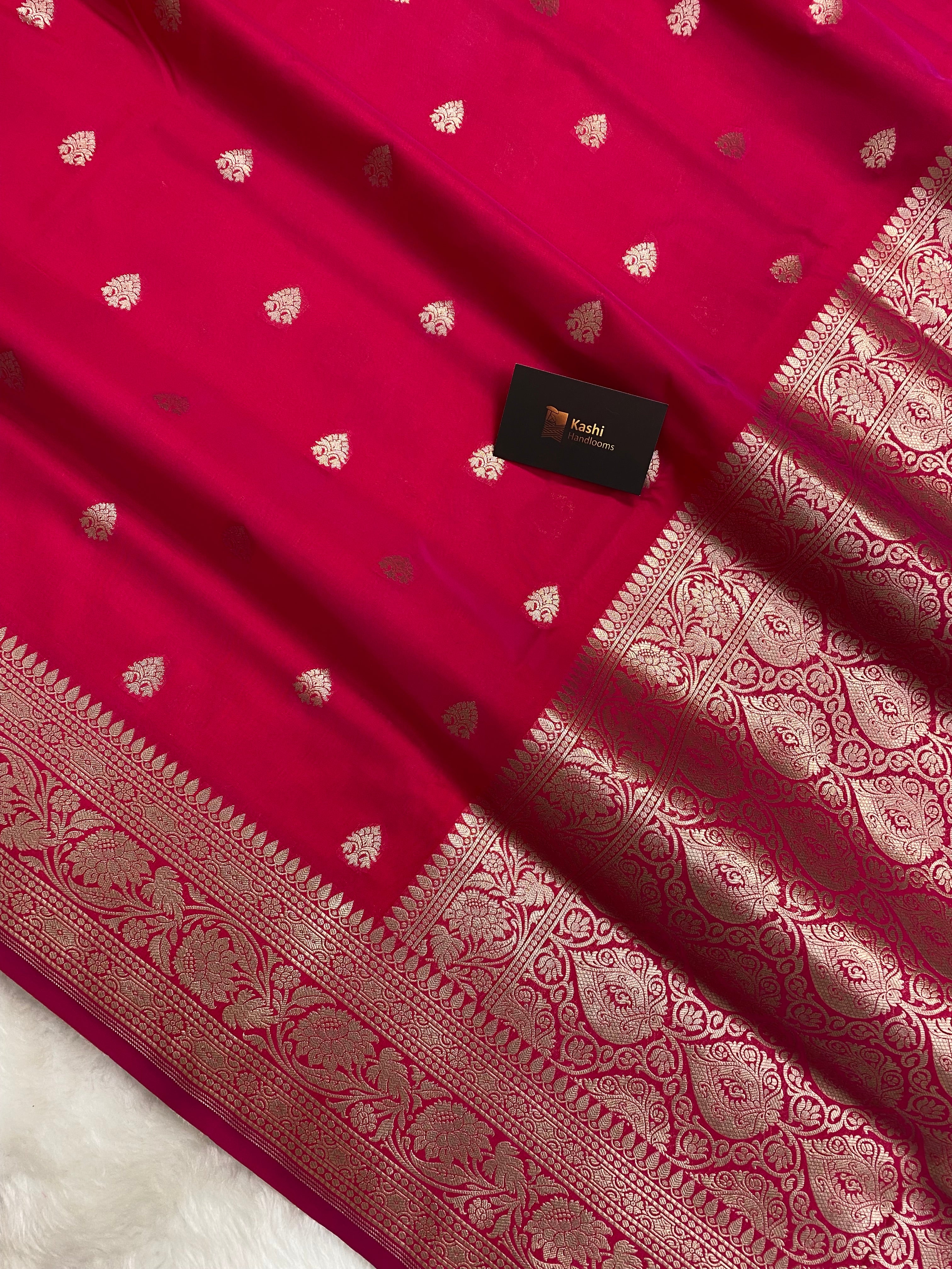 Rani semi katan mashru banarasi saree